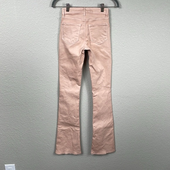 L’Agence Selma High Rise Bootcut Jeans Petal Coated Pink Sz 23 - Picture 4 of 13